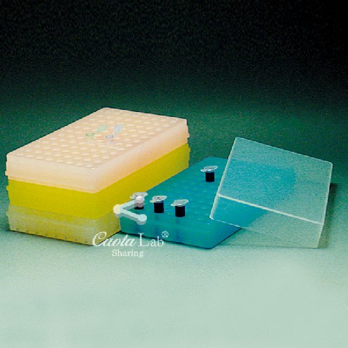 양면겸용 마이크로 튜브랙 96홀, 뚜껑포함 (Two-Way Micro Tube Rack)