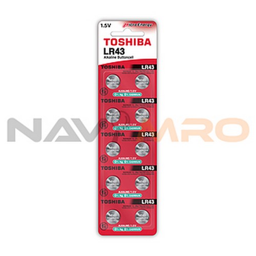 [도시바/TOSHIBA] 알카라인 버튼셀(LR43) / 구분: LR43