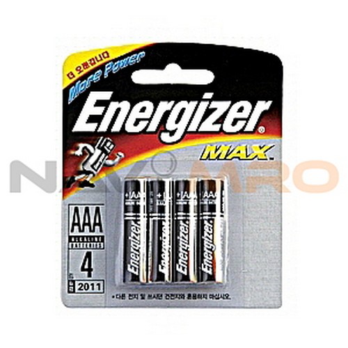 [에너자이저] 알카라인 건전지 MAX(AAA4) / 구분: AAA (LR03)