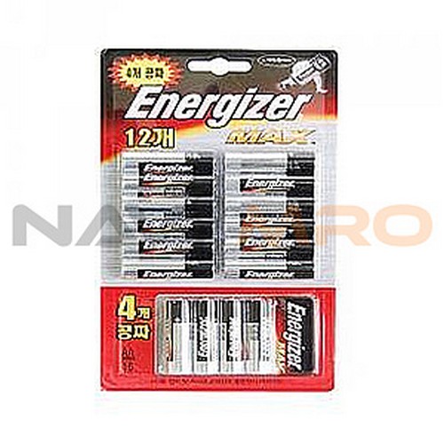 [에너자이저] 알카라인 건전지(AA12+4) / 구분: AA (LR06)