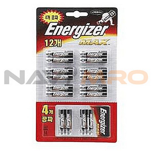 [에너자이저] 알카라인 건전지(AAA12+4) / 구분: AAA (LR03)