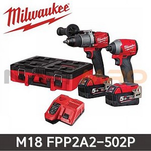 [밀워키/Milwaukee] 충전 콤보세트 (M18 FPP2A2-502P) / 전압(V/Ah): 18/5.0