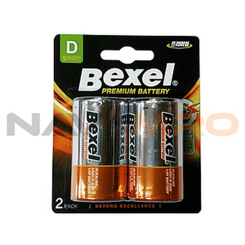 [벡셀] 알카라인건전지 D사이즈 (LR20) 2알 카드타입 / 구분: D (LR20)