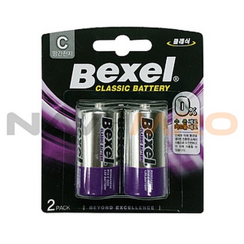 [벡셀] 벡셀 망간건전지 C사이즈 (R14) 2알 카드타입 / 구분: C (R14)