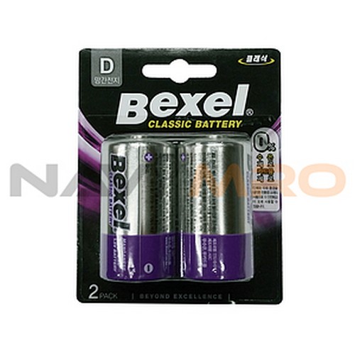 [벡셀] 벡셀 망간건전지 D사이즈 (R20) 2알 카드타입 / 구분: D (R20)