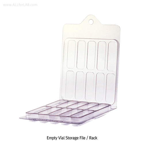 Wheaton® Clear PVC Mini-FileTM for 10pcs of 2~4㎖ Sample Vials, without Vials 2~4㎖ Vial 용 File