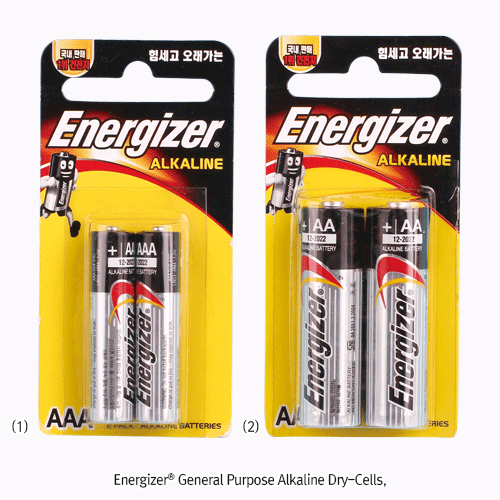 Energizer® General Purpose Alkaline Dry-Cell, 1.5 & 9VWith 100% Checked for Quality Assurance, 알칼라인 건전지