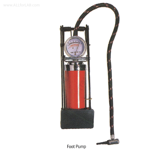 Foot Pump, Compact Heavy Duty Design, with Gauge, 발펌프, 외발용