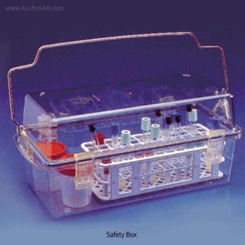 Kartell® PC Safety Box, with Stainless-steel AISI 304 Handle, Autoclavable, 4.5 LitExcellent Chemical and Heat Resistance, -100℃~+125/140℃,PC다용도 안전박스