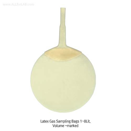 Kartell® Gas Sampling Bag/Balloon, Latex, with Volume-range 1~8Lit<br>Heavy-Duty and Good Flexibility, <Italy-Made> 라텍스 가스 샘플링 백