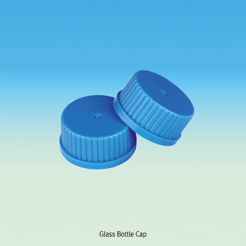 SciLab® DIN/GL45 Glass Bottle Cap, PP, for All GL45 Glass Bottles<br>Cap has a Built-in Wedge-shaped Sealing Ring, 125/140℃ Stable, GL45 글라스 바틀전용 캡