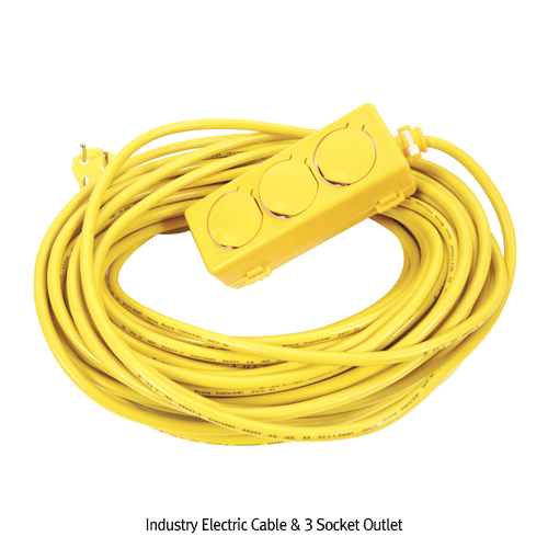 10~50m 산업용 3구 콘센트와 전선<br>Industry Electric Cable & 3 Socket Outlet