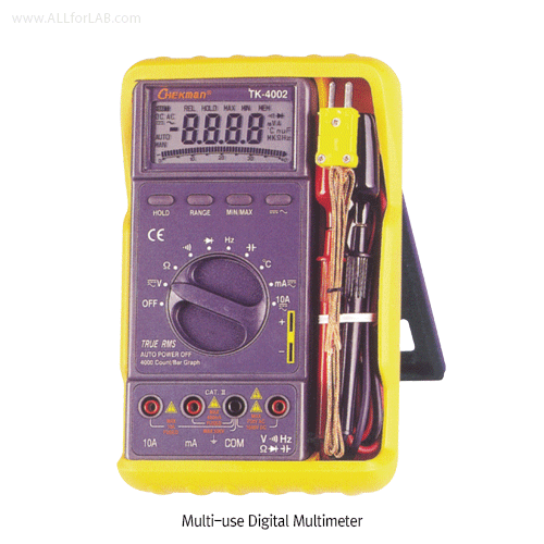 Taekwang® Multi-use Digital Multimeter, 320mV~1,000V, 320Ω~40㏁, 320㎂~10A<br>With DC/AC Voltage & Ampere, Resistance, Diode-test, 디지털 멀티미터