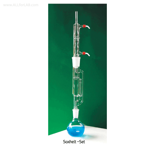 SciLab® Glass Soxhlet Apparatus, with Allihn Condenser<br>With Safety GL14 PP Connect-Kit, 쏙시렛 추출기