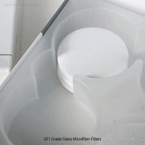 CHMLAB® Glass Microfiber Filter, Quality Traceable, 100% Borosilicate Glass Fibers<br>Temp. Resistance up to 500℃, Prefilters & Environmental Control, 유리섬유 필터, 전처리/환경