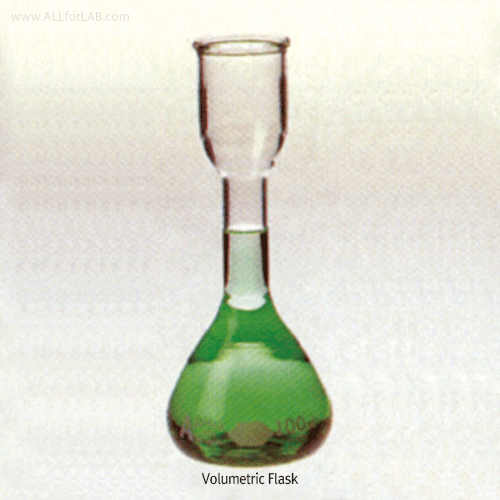 “witeg” Sugar-analysis Volumetric Flask, for Kohlrausch®, 100㎖ & 200㎖<br>For Sugar-analysis, Blue Graduation, <Germany-Made> 분석용 용량 플라스크