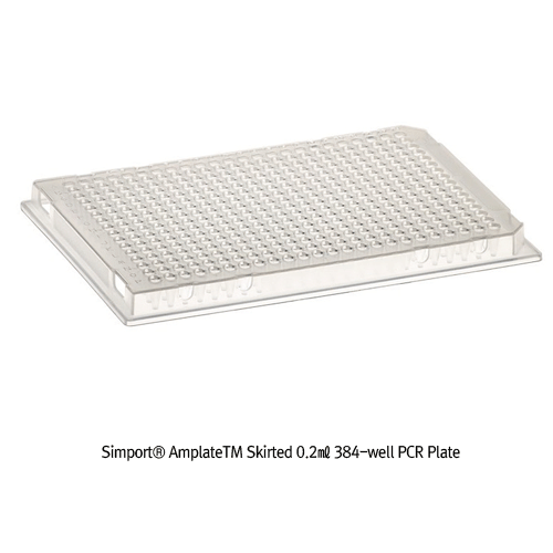 Simport® AmplateTM Skirted 0.2㎖ 384-well PCR Plate, PP, with Ultra Thin Wall<br>Precision-molded for Uniformity, -196℃+121℃, <Canada-Made> PCR 플레이트
