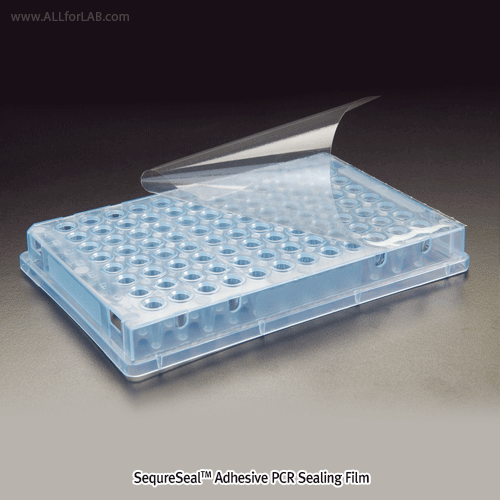 Simport SecureSealTM Adhesive PCR Sealing Film, Transparent, Thickness of 2.0mil, -70℃+100℃<br>Ideal for Reducing Well-to-well Contamination & Spillover, <USA-Made> PCR 투명 실링 필름, 접착식