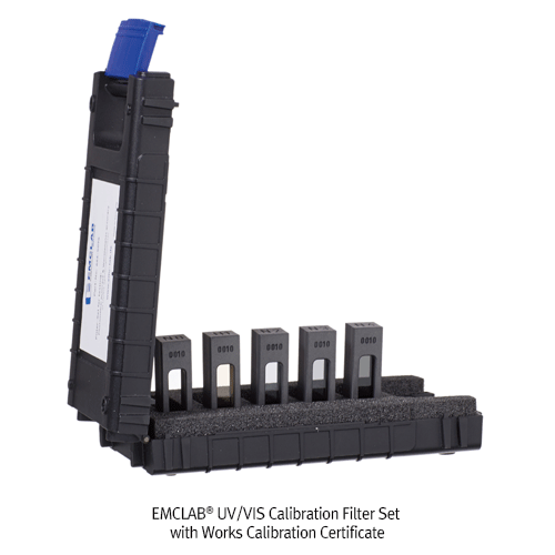 EMCLAB® UV/VIS Calibration Filter Set with Works Calibration Certificate