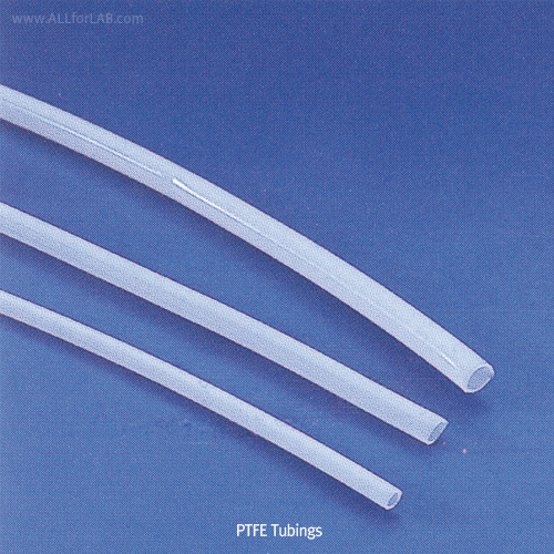 Opaque PTFE Tubing, Chemically Inert and Ideal for High-Temp, id Φ1~Φ25mm<br>Good for Nearly All Chemicals, Rigid-type, -200℃+280℃, PTFE 불투명 테프론 튜빙
