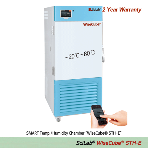 SciLab® General Purpose SMART Temp/Humidity Chamber “WiseCube® STH-E”, 155·305·420·800 Lit  With Smart-LabTM System, Water Tank, Touch-Screen LCD, CFC-Free, -20℃+80℃ ±0.3 ℃, up to 95% RH, 스마트 항온항습기