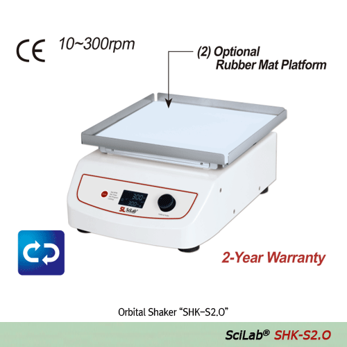 SciLab® Premium Digital Orbital and Reciprocating Shaker “SHK-S2.O” & “SHK-S2.R”, 255×255 Platform, 10~300 rpm Powerful Compact Design, with Programmable function and Large LCD Display, Quiet & Low-vibration, without Platform 디지털 궤도형 & 왕복형 쉐이커, 플랫폼 별도, 저소
