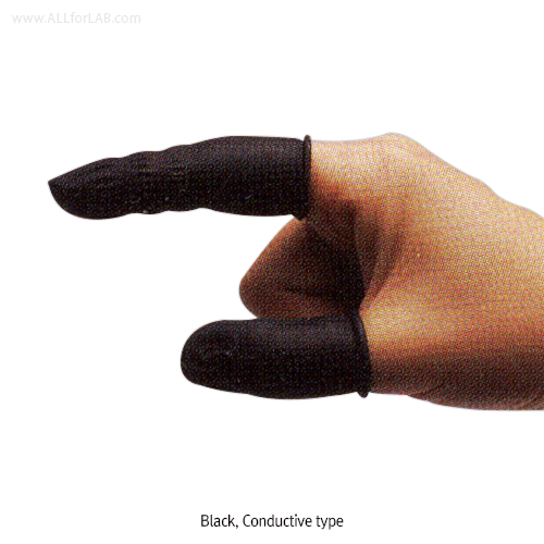 Apro® Antistatic Embossing Finger Cots, with Embossing, Coated Antistatic Agents Ideal for Clean Room(PCB, LED, LCD) & Lab, 제전 라텍스 골무