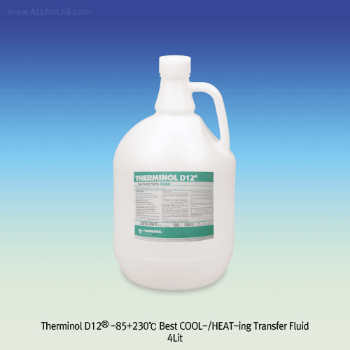 Therminol D12® -85℃+230℃ Best COOL-/HEAT-ing Transfer Fluid, Synthetic Hydrocarbon Mixturefor Low/High-Temp Baths, Clearly Harmless Liquid, Low Odor FDA Grade, 4/18/200Lit, 냉매/열매 겸용 합성 탄화수소혼합물(액체)