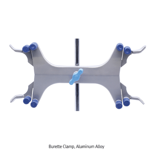 Burette Clamp, for 2-Burettes, Max-grip capa. Φ25·30mm, 뷰렛 클램프