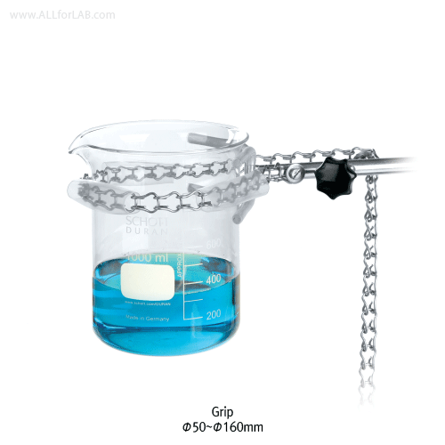 Bochem® Silicone-coated Chain Clamp, L70cm-chain, Φ50~160mm GripIdeal for Circular and Irregularly-shaped Object, Steel-zinced, <Germany-made>, 실리콘 코팅 체인 클램프