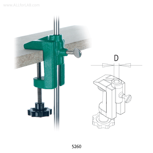 Bochem® Table Clamp, for Φ12/13mm RodsFor Table-Top Thickness up to 55mm, <Germany-made>, 테이블 클램프