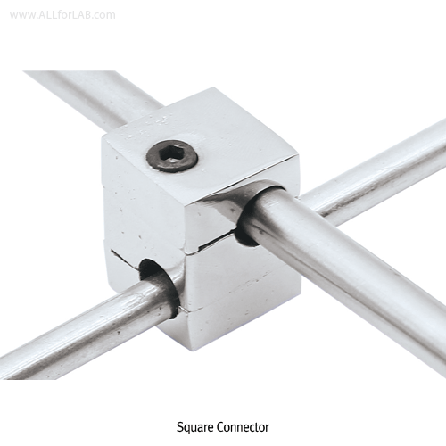 Square Connector, Φ12~14mm Grip, Zinc-diecastingFor 90˚or 0~360˚angle Connection, Chrome-plated, 4각 커넥터
