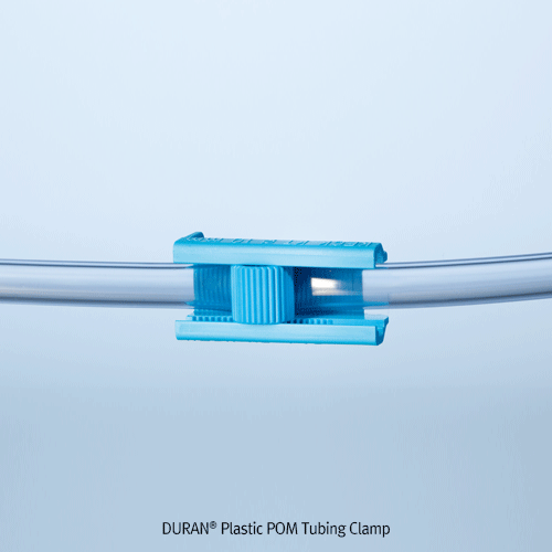 DURAN® Plastic POM Tubing Clamp, for up to O.D 4.5~14mm TubesWith Color Code, KT-model, KECK® 플라스틱 튜빙-클램프