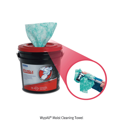 wypall® Moist Cleaning Towel, for Removing Greasy Dirt, Ideal for IndustryMade of Non-Woven, Dual Function, 3-Layer, 습윤 세정 타올