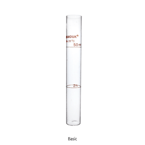 SciLab® Tall-form Nessler Tube, Color Comparison, 2pcs Matched Set, 25/50 & 50/100㎖With Optically plane Bottom, Borosilicate Glass 3.3, 장형 비색관, 2개 매치 세트