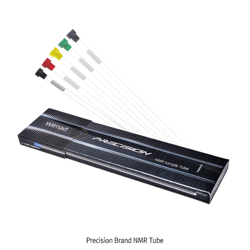Wilmad® Precision Brand NMR Tube, ASTM Type 1, Class A Borosilicate Glass, 5mmRated as Hydrolytic Class 1, Operating Temp. Up to 230℃, 고정밀 NMR 튜브