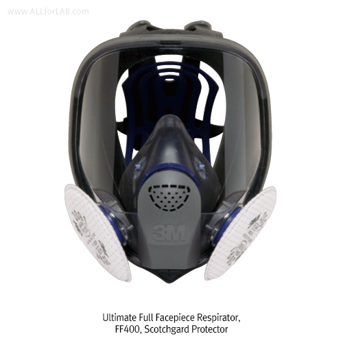 3M® Full Facepiece Respirator, Reusable, Silicone Faceseal and Nose Cup, Wide Field of ViewWith Cool Flow® Valve, Direct Connection Cartridge, Can be Used with Filters & Cartridges, 호흡보호구