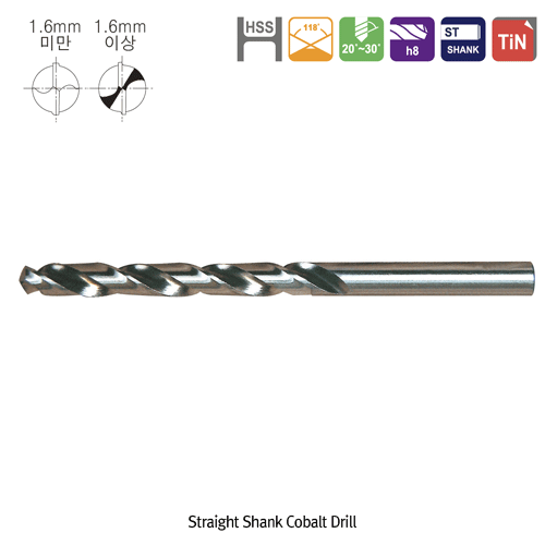 코발트 드릴, Straight Shank Cobalt Drill