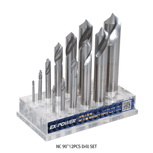 NC드릴 세트 - 12 & 24 Pcs, NC Drill Set, 90° & 120°