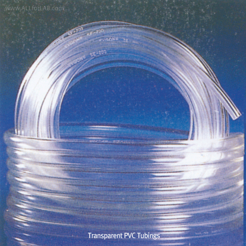 Transparent PVC Tubing, High Flexible, Chemical Resistant, id Φ3~Φ50mmGood for Rinse & Drain Tubes, -20℃+74℃, 투명 비닐 튜빙