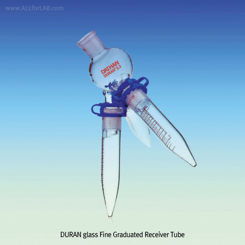 SciLab® DURAN glass Fine Graduated Receiver Tube, 14/23, 12 & 15mℓ Without Vacuum Receiver Adapter(Option), 눈금 수기 시험관, 정밀형