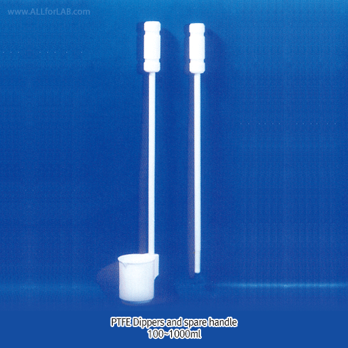 Cowie® PTFE Dipper, with a Screw in PTFE Encapsulated Steel Shaft(60cm), 100~1,000mℓ Ideal for Sampling the Most Aggressive Media, -200°C+280°C Stable, <UK-Made> PTFE 디퍼