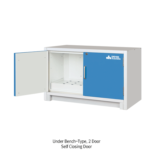 SciLab® Premium Acids/Corrosives Safety Cabinet “SCC-S”, Compliance with EN14727 EU Standard, 124~836Lit.   Powder Coated Steel with Safety Melamine Coated Anti-Corrosive Plywood Interior, Spill-Proof PP Tray, Self Closing Door & Locking Type  Ideal for S