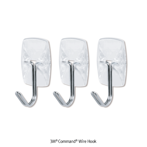 3M® Command® Wire Hook, Holds Strongly, Removes Cleanly, Damage-free Hanging  For Office & Kitchen ware, Loading Capacity 225g, Adhesive Strip Sticking, 사무실 & 가정 훅, 접착식