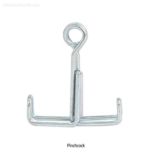 Tubing Clamp, Nickel-plated Steel, Up to Φ13mm Tubing Pinchcock, Mohr-type, Strong Self-closing, 핀치콕 튜빙 클램프