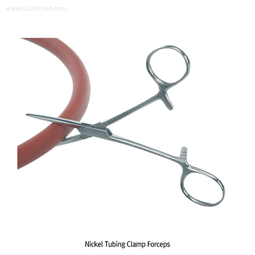 Bochem® Tubing Clamp Forceps, Stainless-steel #430, L140~180mm  With Ridges at the Top(Serrated), Rust-proof, Finished Surface, <Germany-Made> 튜빙 클램프 포셉