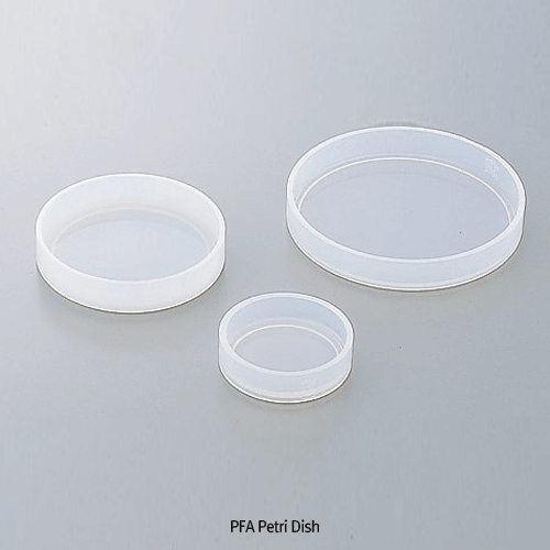 PFA Petri Dish, Excellent Resistance to Chemical and Corrosion, Φ50~Φ100mm Translucent, Autoclavable, -200℃+260℃, Heat Resistance, PFA 페트리 디쉬, 내열성 & 내화학성