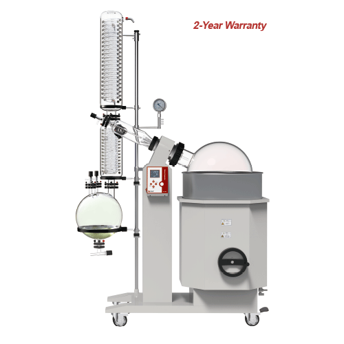SciLab® 50 Lit Digital Rotary Evaporator “WiseVaporTM  Ev-1050”, Large Capacity, Vertical Type, with Electric & Manual Lift Bath With Digital Controlled Stainless-steel Bath 99℃, 20~110 rpm, 19 Lit/h, Cooling Surface 14,500 cm2, 대용량 회전식 증발 농축기