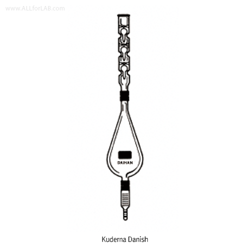 SciLab® Kuderna-Danish Evaporative Concentrator Kit, 500㎖ Made of Original DURAN® Flask & Borosilicate Glass 3.3, 쿠데르나-데니스 농축기 세트