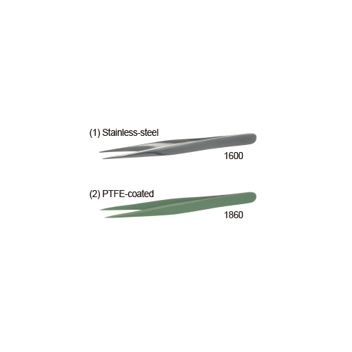 Bochem® L120 & 130mm Extra-Fine Precise Forceps, with Extra-Fine Tip, without Ridges (1) High Grade SS and (2) PTFE-coated, 초정밀 포인트 팁 포셉/핀셋, 비자성/비부식